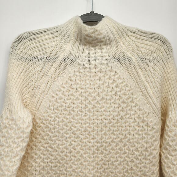 Anthropologie Cream Alpaca Blend Bia Chunky Knit Tunic Sweater Women's XS - Picture 9 of 11